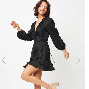 Paige audriana faux wrap mini dress